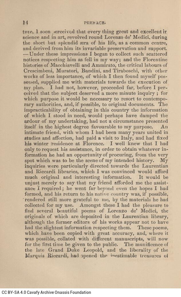 18.5 x 12 cm; 12 s.p. + 564 p. + 48 appendix p. + 2 s.p., l. 1 bookplate CPC and handwritten signature of C. P. Cavafy in bla